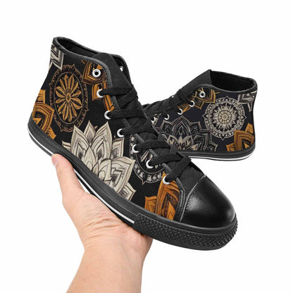 WOMEN'S Mandala High Top Canvas Dark Academia Custom Shoes