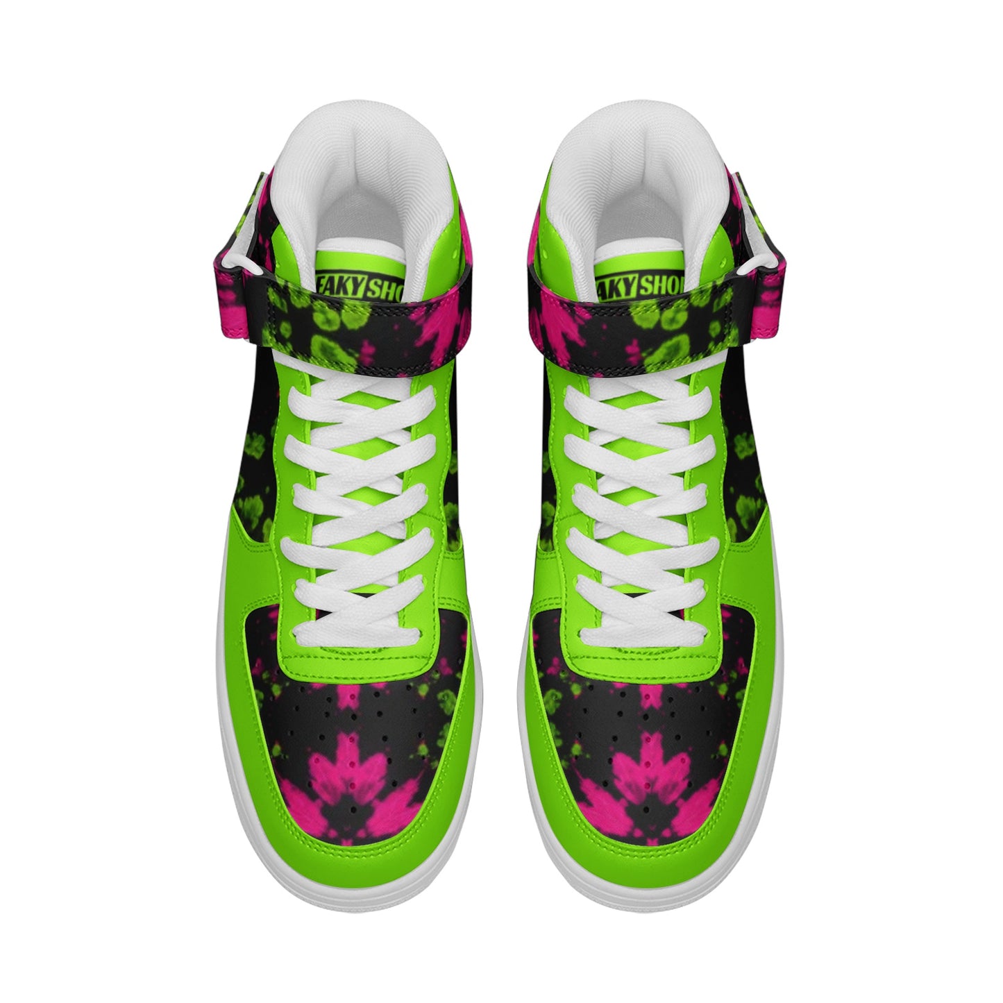 Acid Wash Tie Dye Unisex high Top Leather Sneakers
