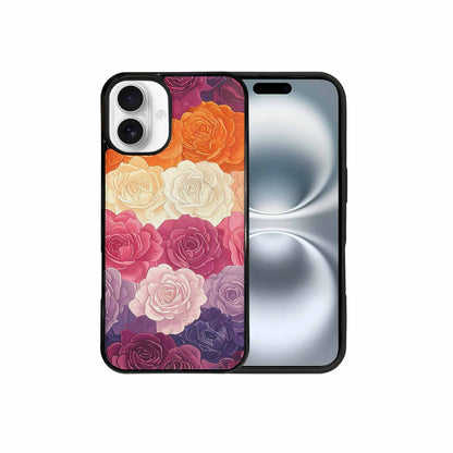iPhone 16 Plus Case — Lesbian Flag Color Theme Small Rainbow, Unique Phone Case Design