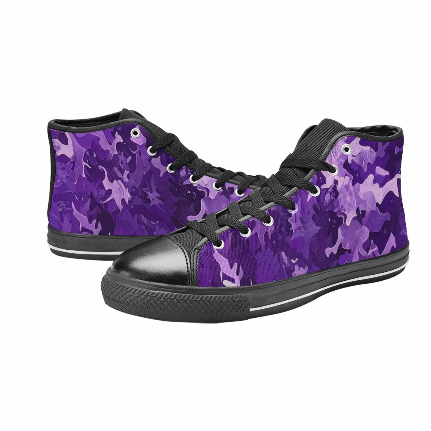 WOMEN'S Military Camouflage Blotch High Top Canvas Dark Academia Shoes