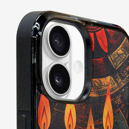 iPhone 16 Plus Case — Kwanzaa Kinara Pattern Seamless Repeat African, Custom Designed Case Cover