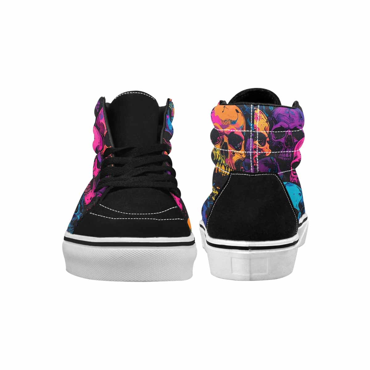 MEN'S 1000s Skulls Digital Camo High Top Canvas Vivid Custom Sneakers