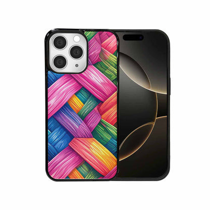 iPhone 15 Pro Max Case — Polysexual Flag Color Theme Small Rainbow, Custom Printed Phone Case