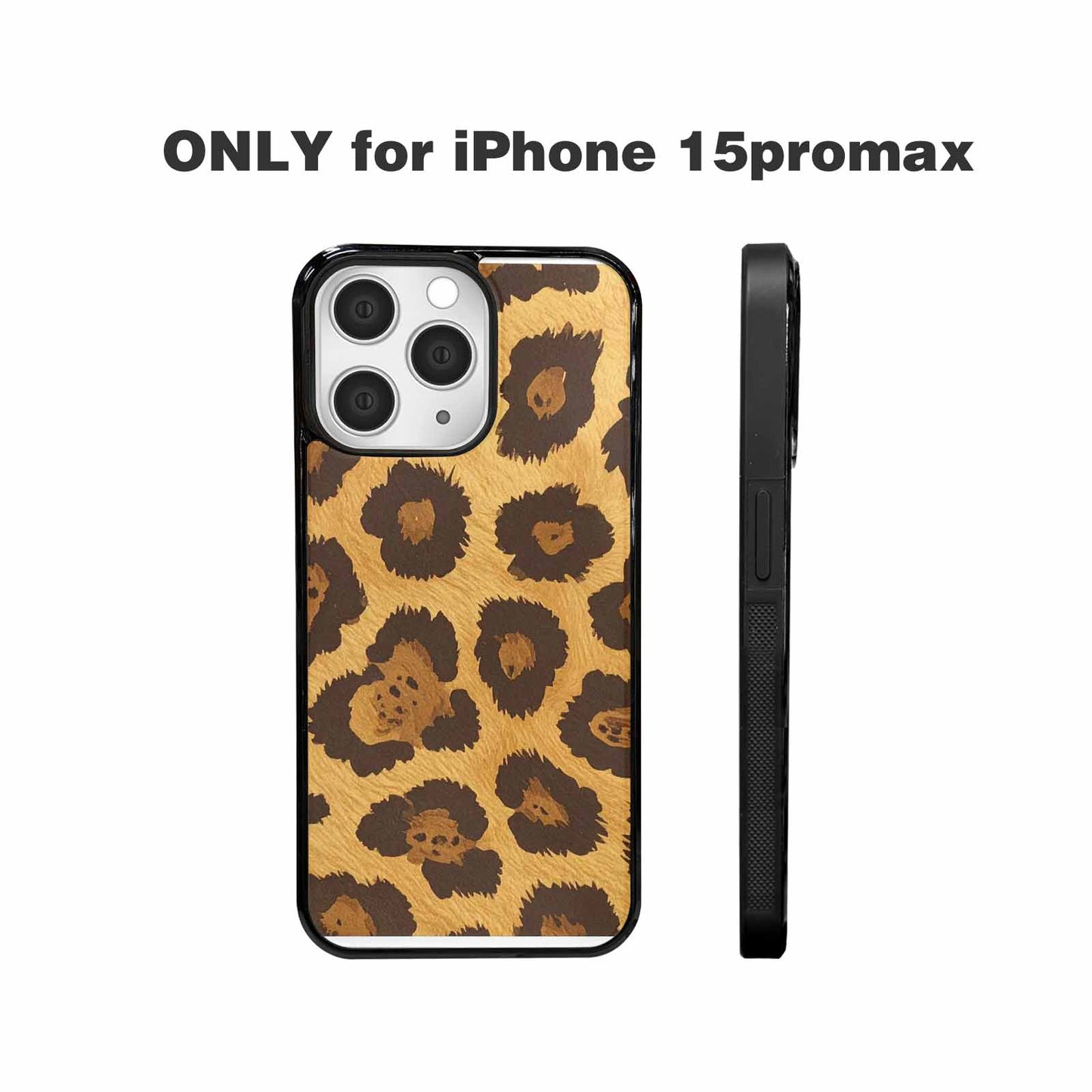 iPhone 15 Pro Max Case — Classic Leopard Print Warm Golden Tan, Custom Print Case Cover