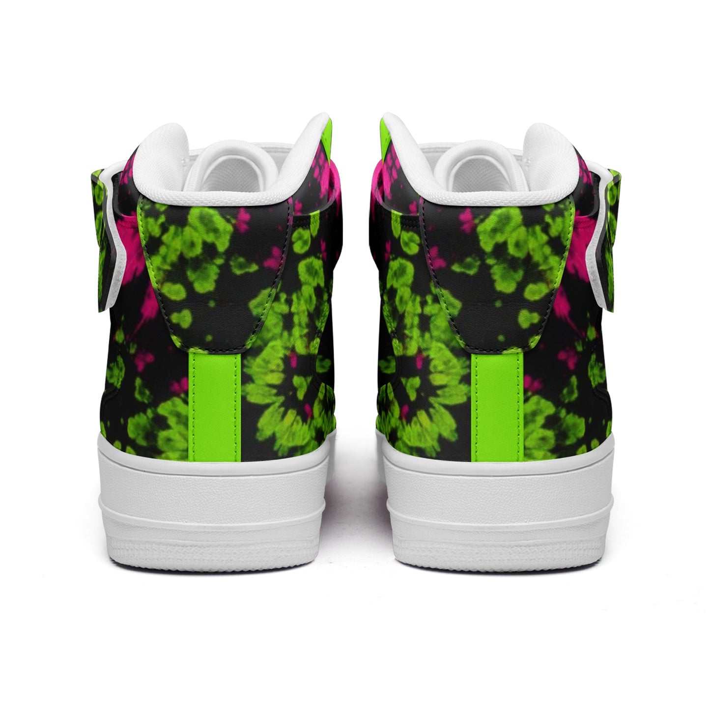 Acid Wash Tie Dye Unisex high Top Leather Sneakers