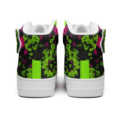 Acid Wash Tie Dye Unisex high Top Leather Sneakers