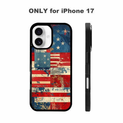 iPhone 17 Case — Small American Flag Stars Galaxy Space, Custom Art Phone Cover