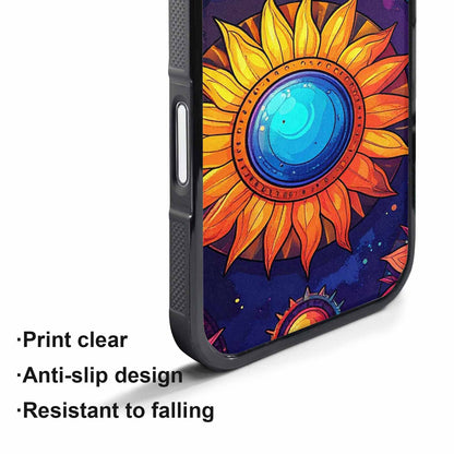 iPhone 17 Air Case — Iridescent Fantasy Sun Disc Original Art, Custom Printed Phone Case