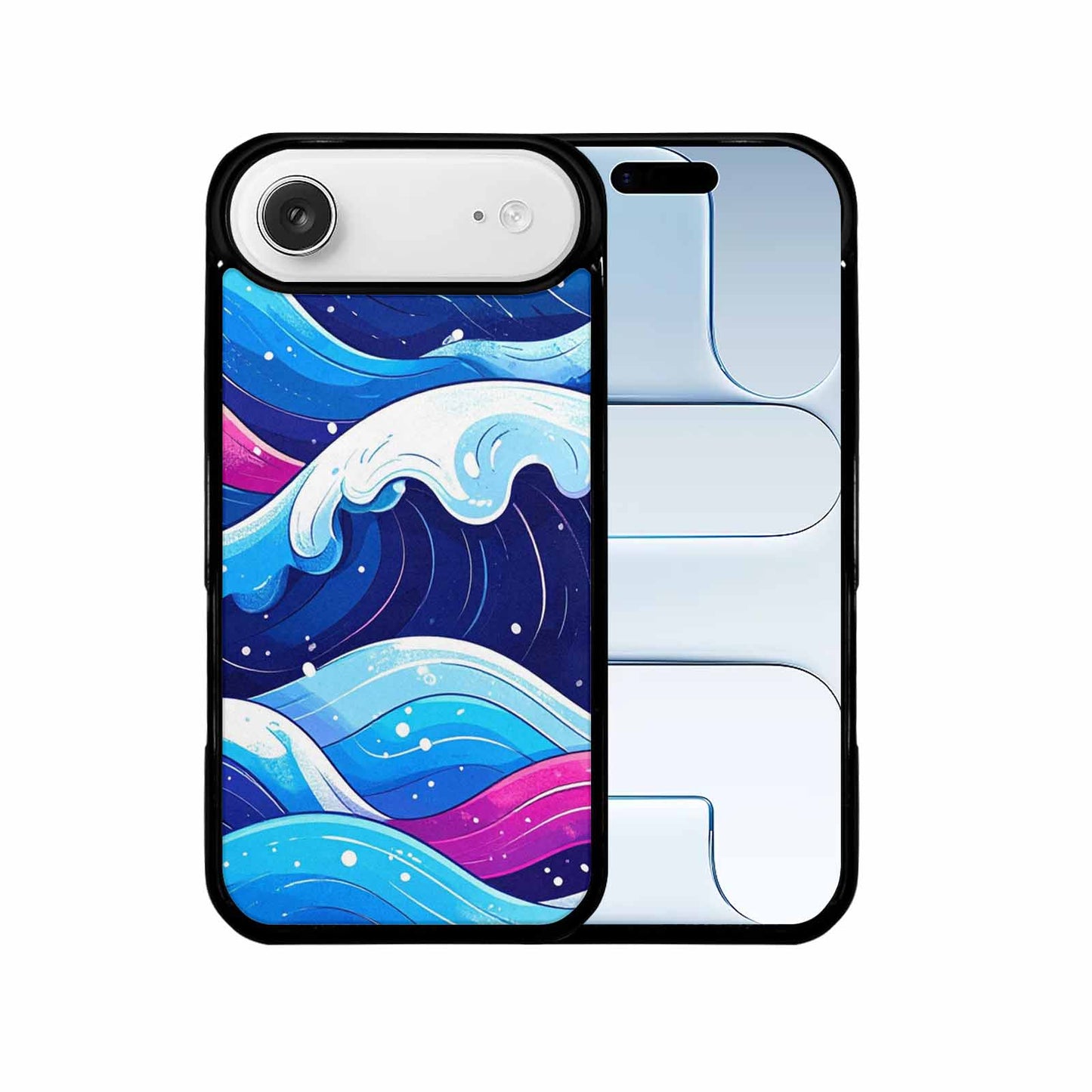 iPhone 17 Air Case — Glossy Winter Wave Seamless Cartoon Cute, Custom Print Case Cover