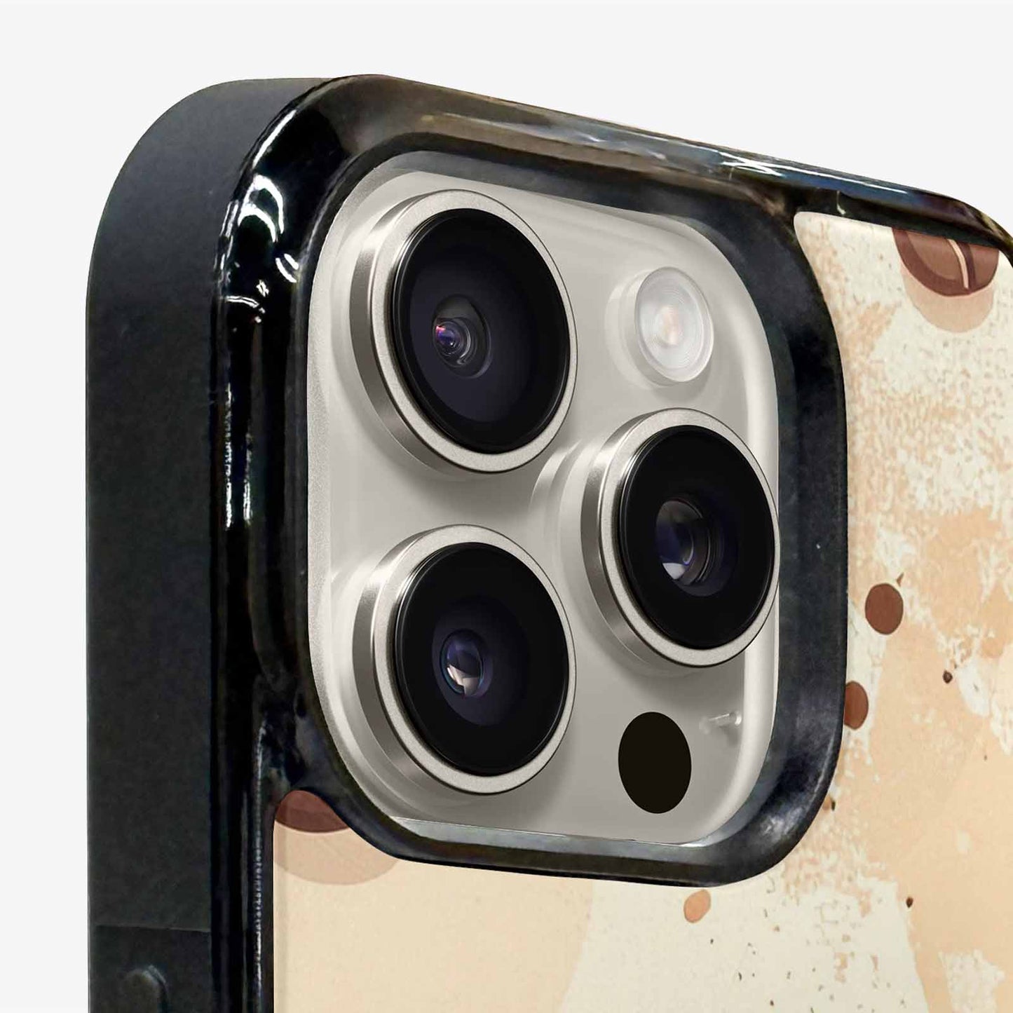 iPhone 15 Pro Max Case — Coffee Cup And Bean Pattern Seamless, Custom Phone Case