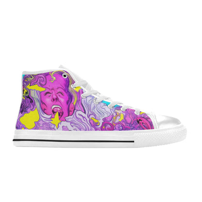 WOMEN'S Trip Art High Top Canvas Cottagecore Custom Sneakers