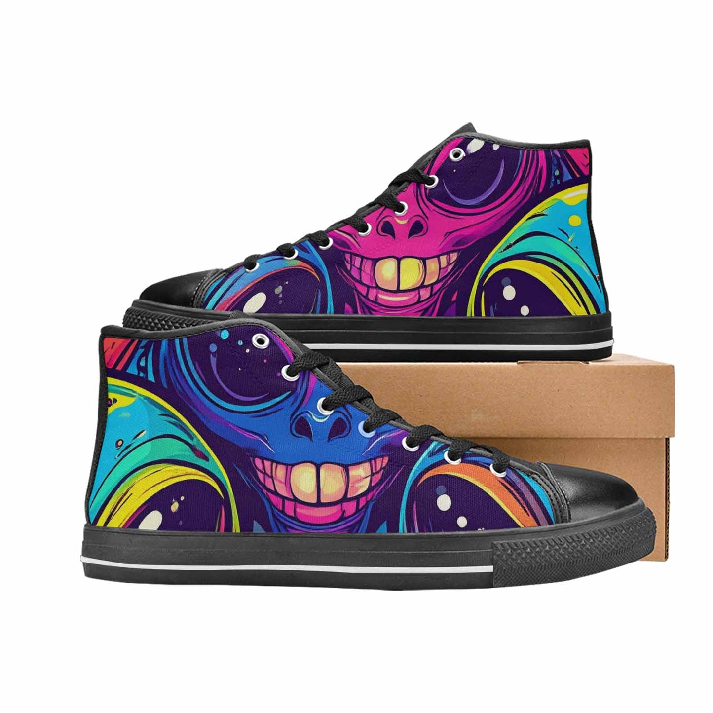 WOMEN'S Alien Ufo Cartoon High Top Canvas Dreamcore Shoes