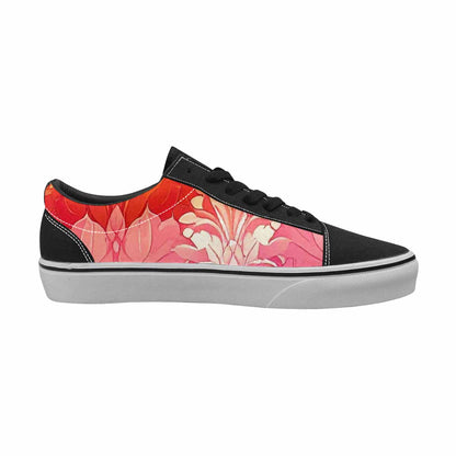 MEN'S Lesbian Flag Color Canvas Lace-Up Dark Academia Sneakers