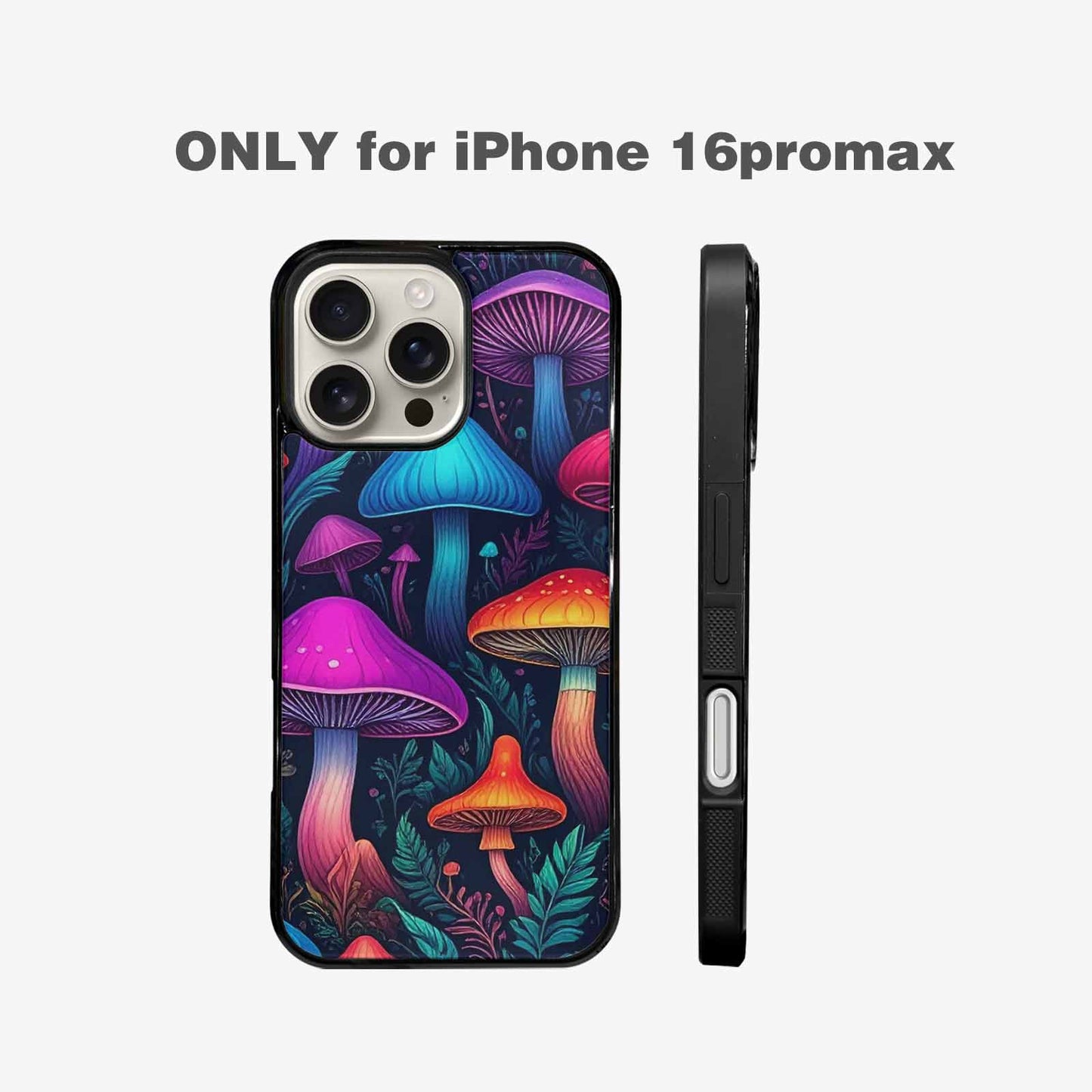 iPhone 16 Pro Max Case — Psychedelic Mushroom Custom Personalized Phone Cover, Custom Phone Case