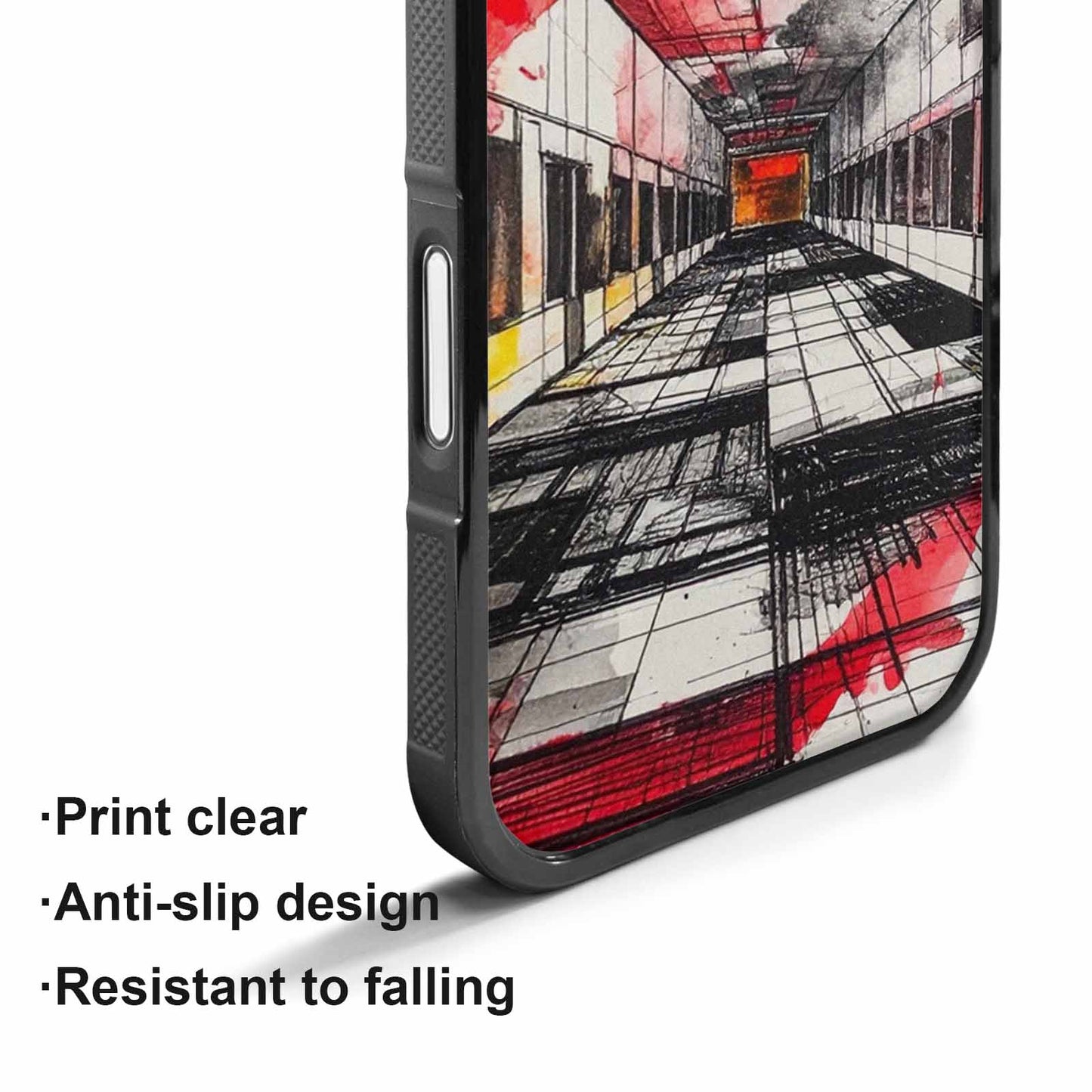 iPhone 17 Case — Black &amp; Red Ink Galaxy Space, Original Design Phone Case