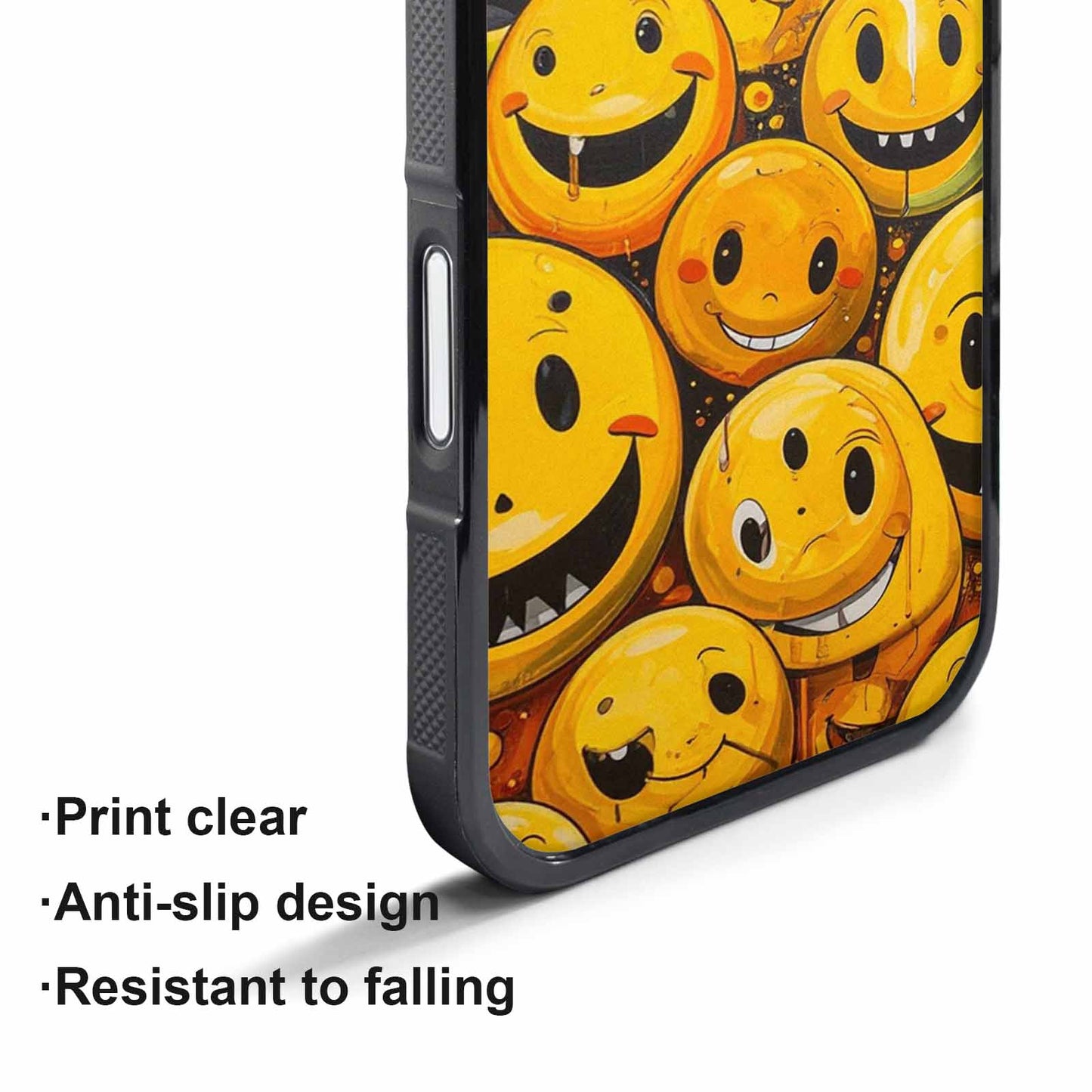 iPhone 17 Pro Case — Melting Moon Smiley Yellow Version Original, Customized Protective Case