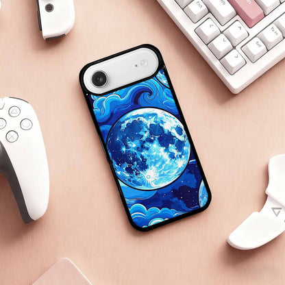 iPhone 17 Air Case — Neon Winter Moon Seamless Cartoon Cute, Unique Phone Case Design