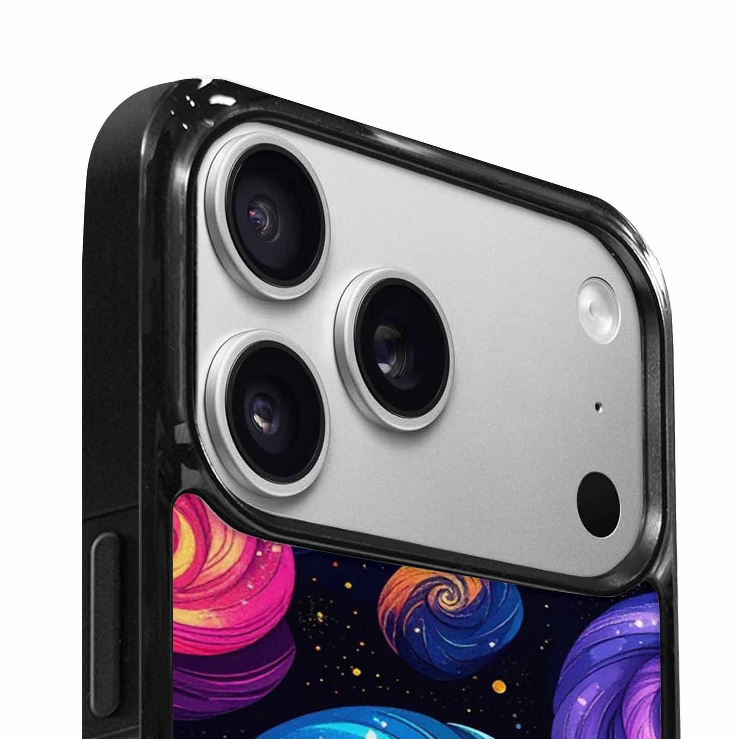 iPhone 17 Pro Case — Rose Galaxy Art Seamless Pattern Galaxy, Custom Art Phone Cover