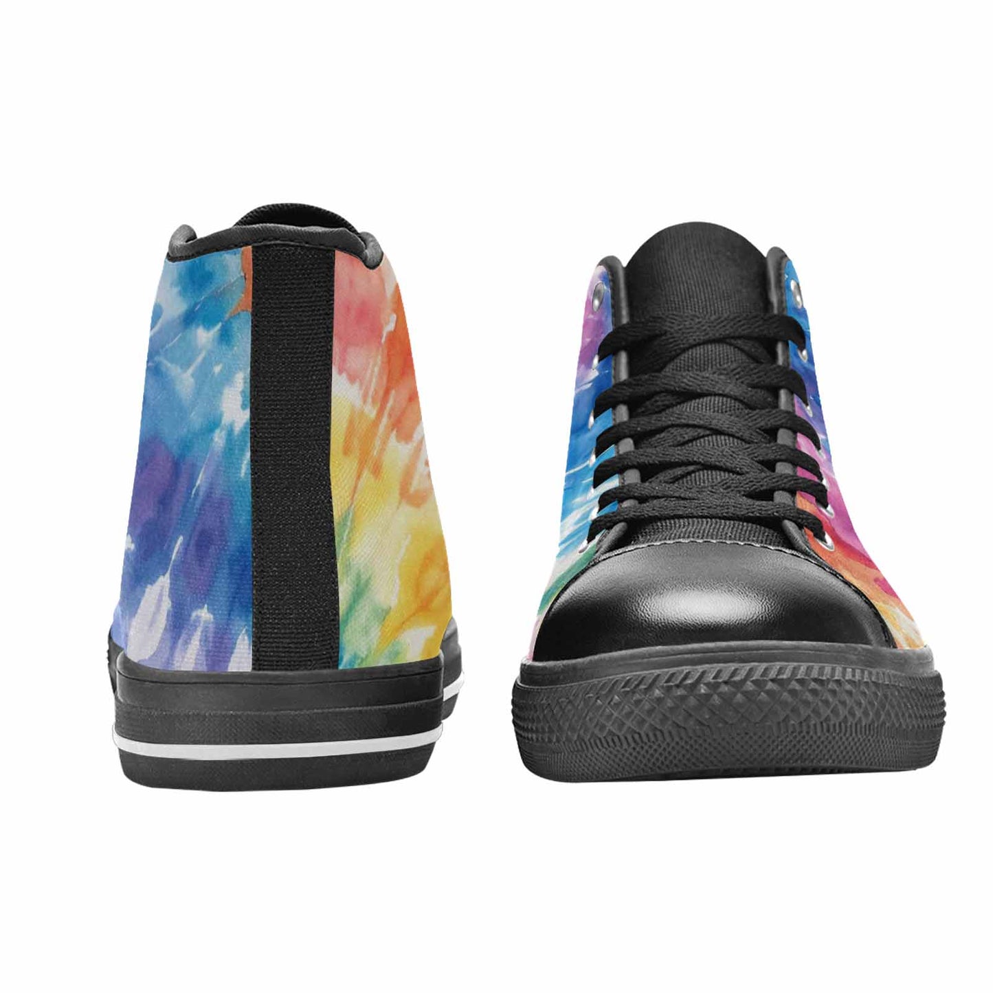MEN'S Tie Dye Swirl High Top Canvas Dreamcore Custom Sneakers