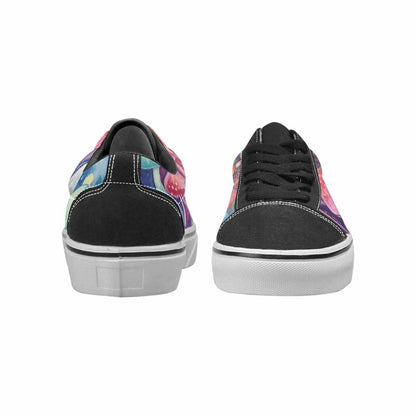 WOMEN'S Mushrooms  Tie Dye Lace-Up Canvas Melting Art Sneakers