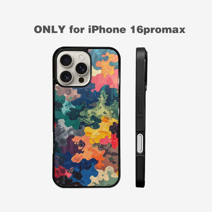 iPhone 16 Pro Max Case — Camo Patches Full Color Vibrant Camo, Custom Made Phone Cover