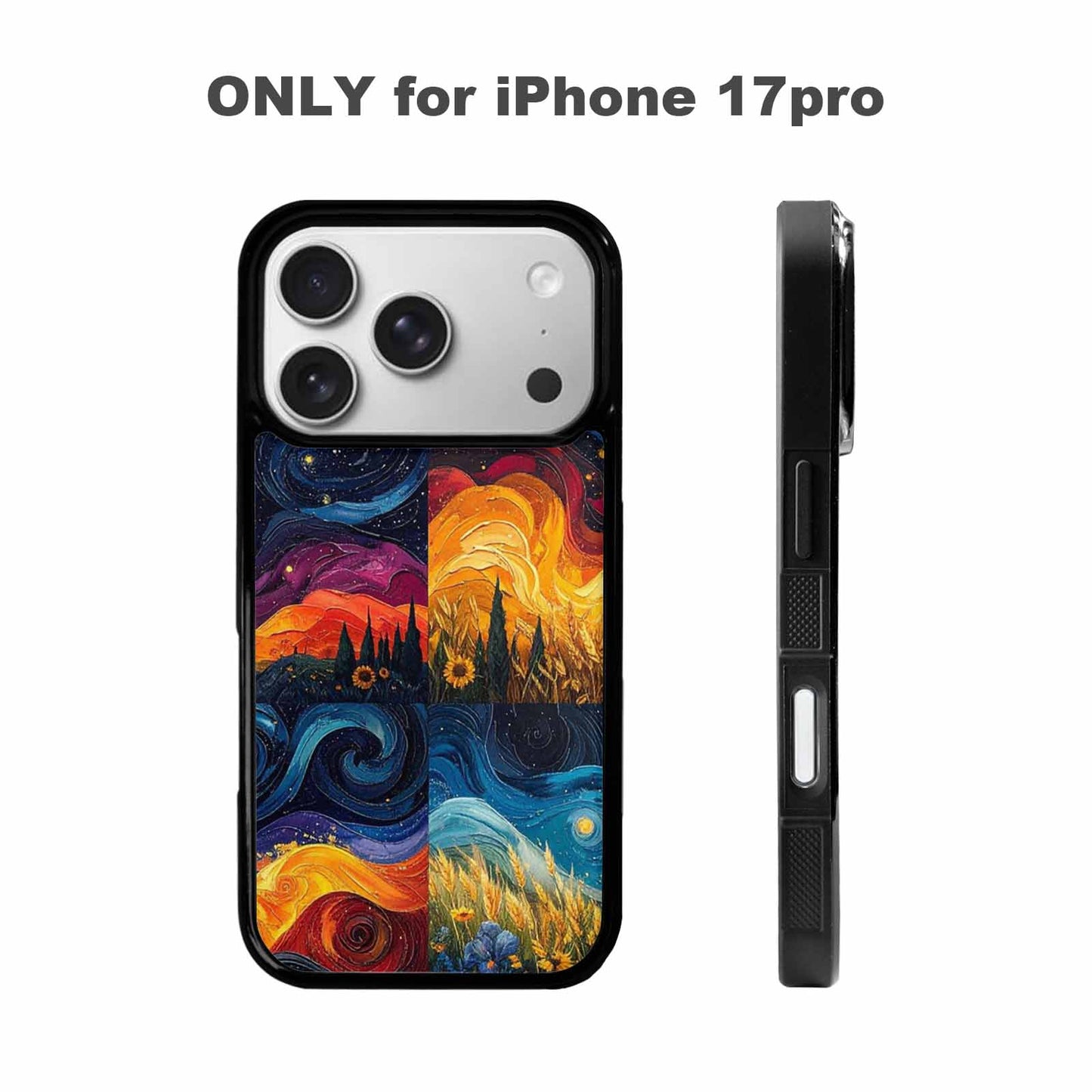 iPhone 17 Pro Case — Small Van Gogh Style Swirl Galaxy, Original Design Phone Case
