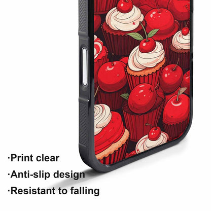 iPhone 17 Pro Case — Retro Cherry Cupcake Retro Vintage, Unique Phone Case Design