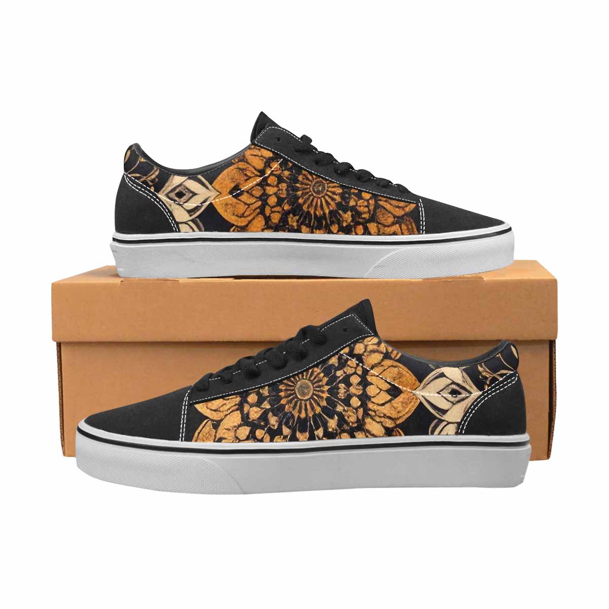 MEN'S Mandala Canvas Lace-Up Wallpaper Art Custom Sneakers