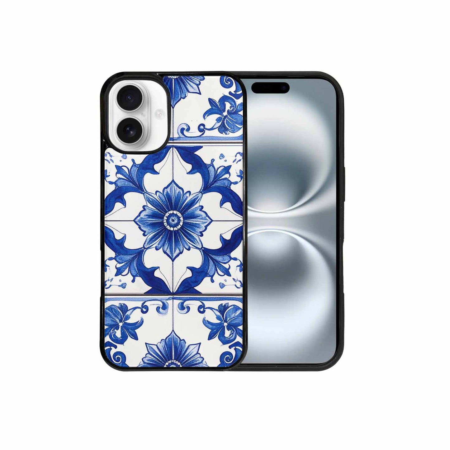 iPhone 16 Plus Case — Talavera Tile Floral Custom, Original Design Phone Case
