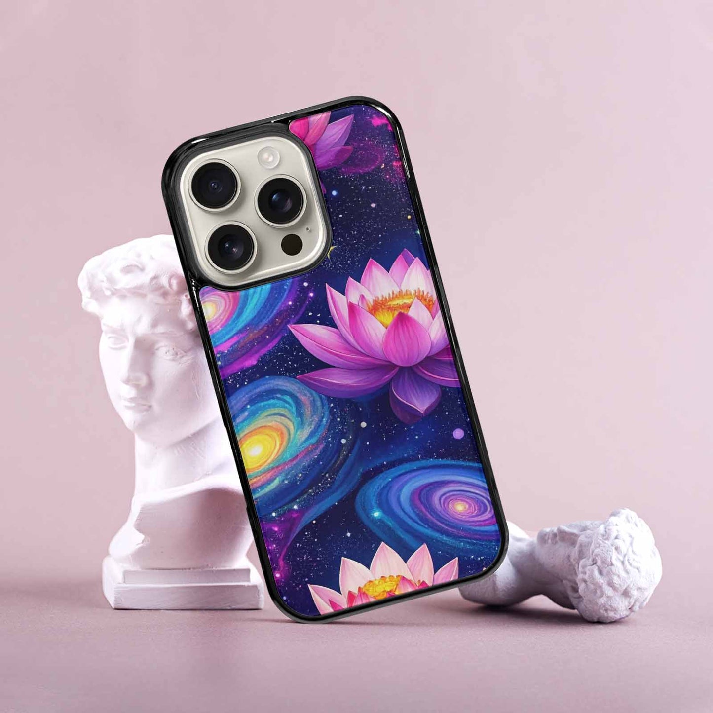 iPhone 16 Pro Case — Lotus Galaxy Art Seamless Pattern Vibrant, Custom Designed Case Cover