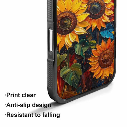 iPhone 17 Case — Impressionist Sunflower Brushstroke Pattern Floral, Unique Phone Case Design