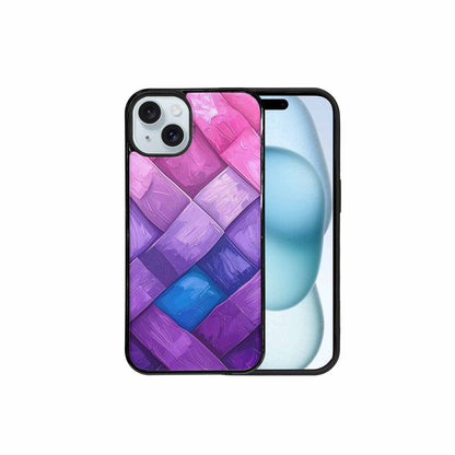 iPhone 15 Plus Case — Bisexual Flag Color Theme Small Rainbow, Unique Phone Case Design
