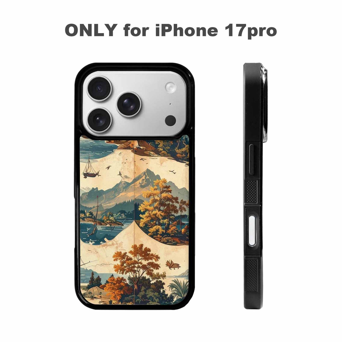 iPhone 17 Pro Case — Vintage Travel Artwork Pattern Retro Vintage, Custom Designed Case Cover