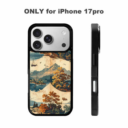 iPhone 17 Pro Case — Vintage Travel Artwork Pattern Retro Vintage, Custom Designed Case Cover