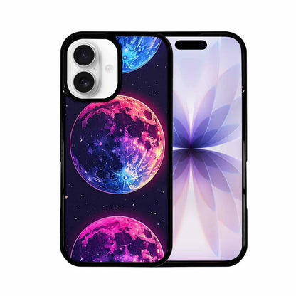 iPhone 17 Case — Neon Winter Moon Cartoon Cute, Custom Art Phone Cover