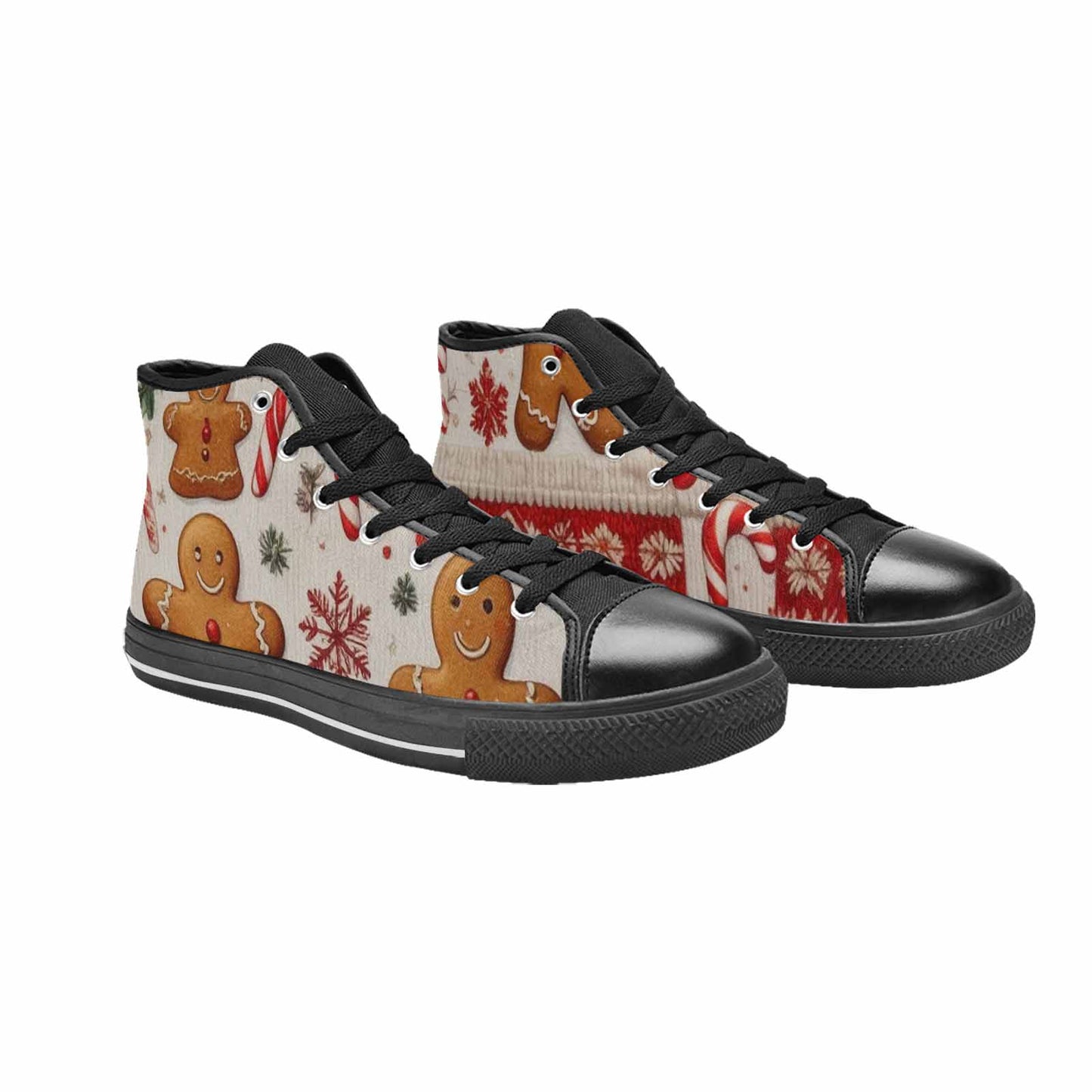MEN'S Christmas Holly Snowflake High Top Canvas Neon Fantasy Shoes