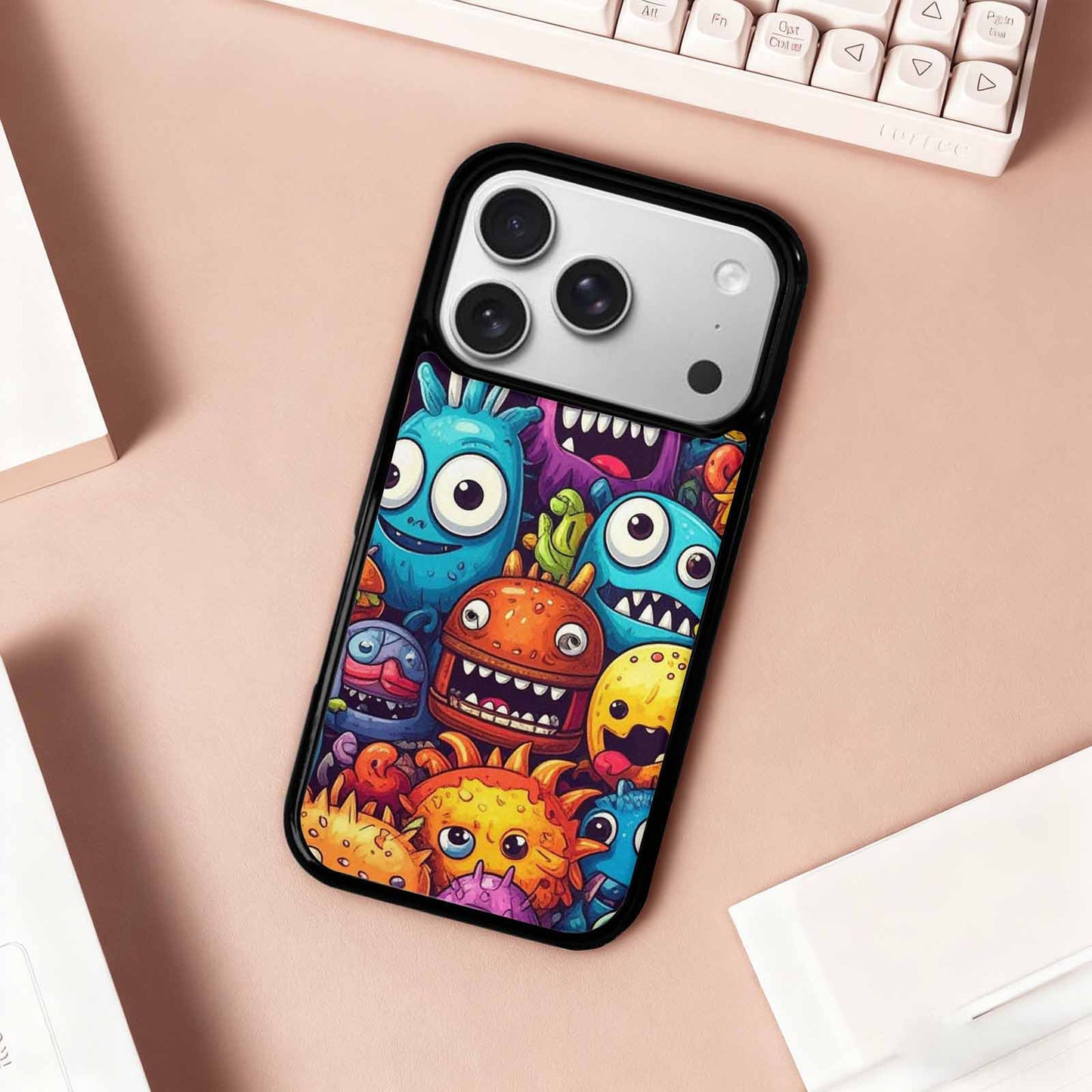 iPhone 17 Pro Case — Small Cartoon Monster Character Pattern Cartoon, Original Design Phone Case