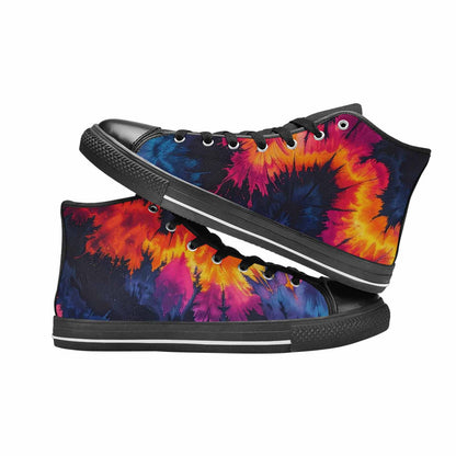 MEN'S Tie Dye Dark High Top Canvas Dreamcore Sneakers