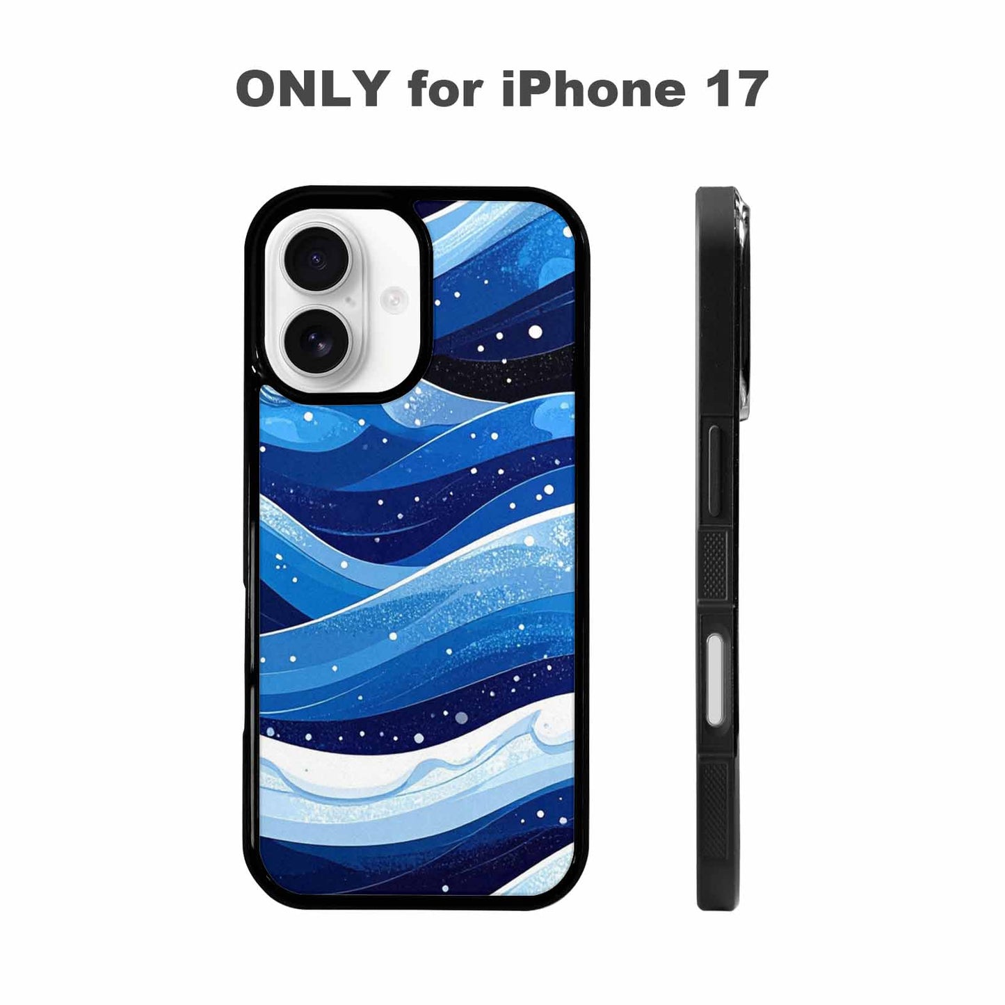 iPhone 17 Case — Glossy Winter Wave Cartoon Cute, Custom Phone Case