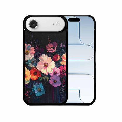 iPhone 17 Air Case — Shadowy Glitch Floral Pattern Hundreds Floral, Custom Printed Phone Case