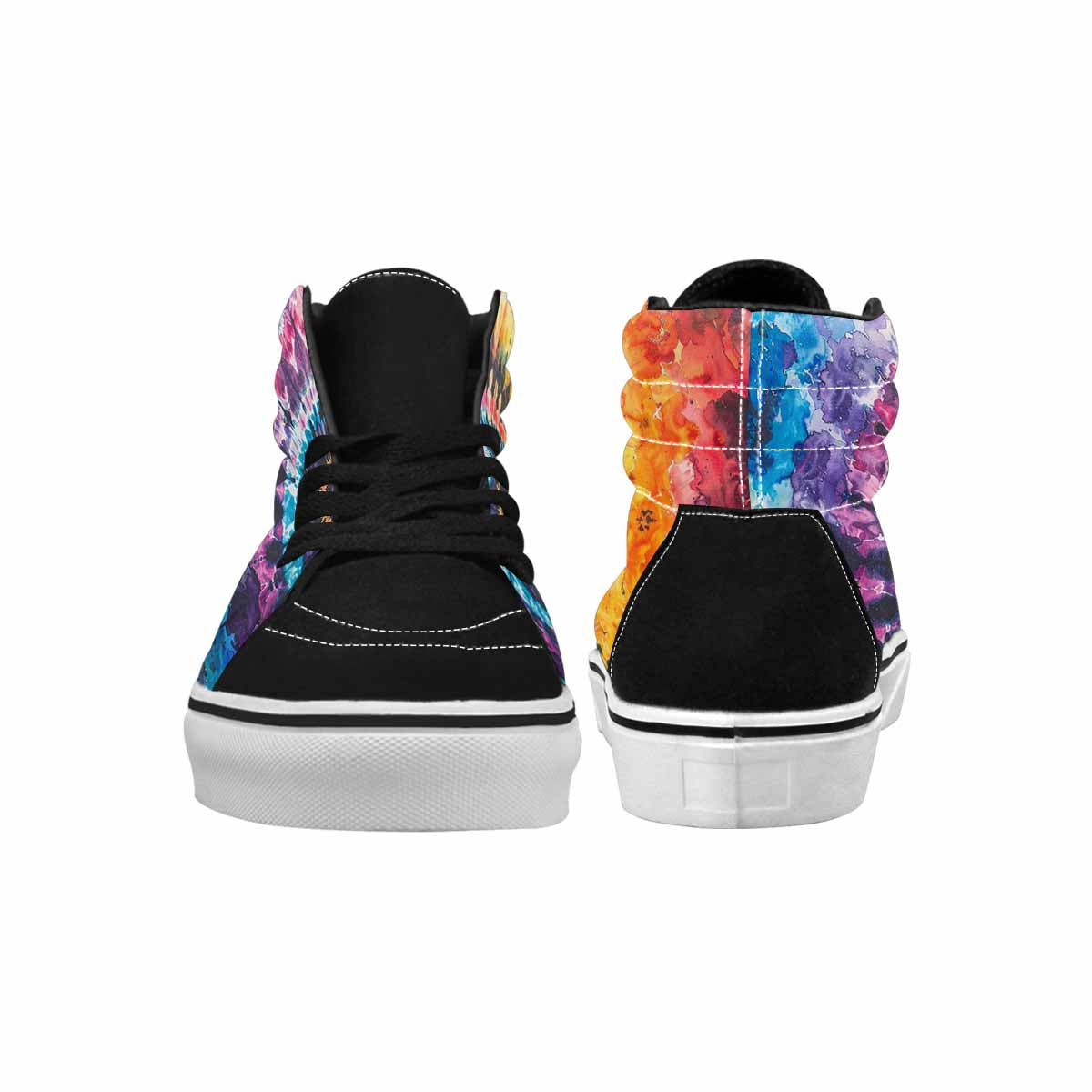 MEN'S Tie High Top Canvas Surreal Custom Shoes