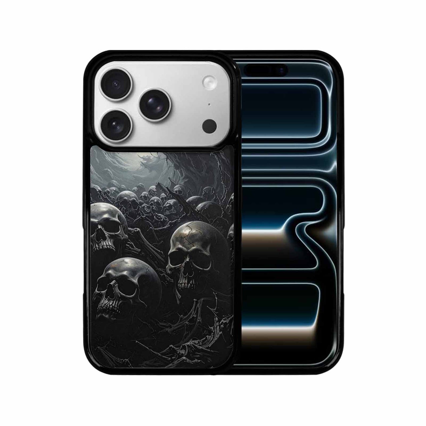 iPhone 17 Pro Case — Skull Dark Art Gothic Print Gothic, Custom Printed Phone Case