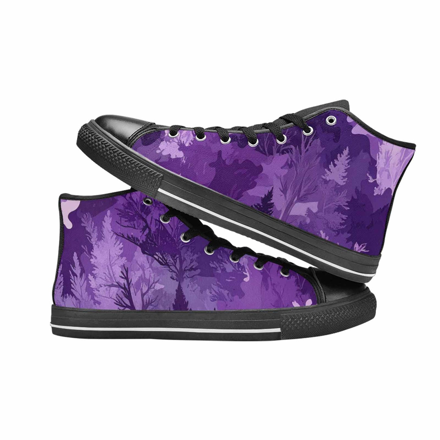 MEN'S Military Camouflage Blotch High Top Canvas Grunge Custom Shoes