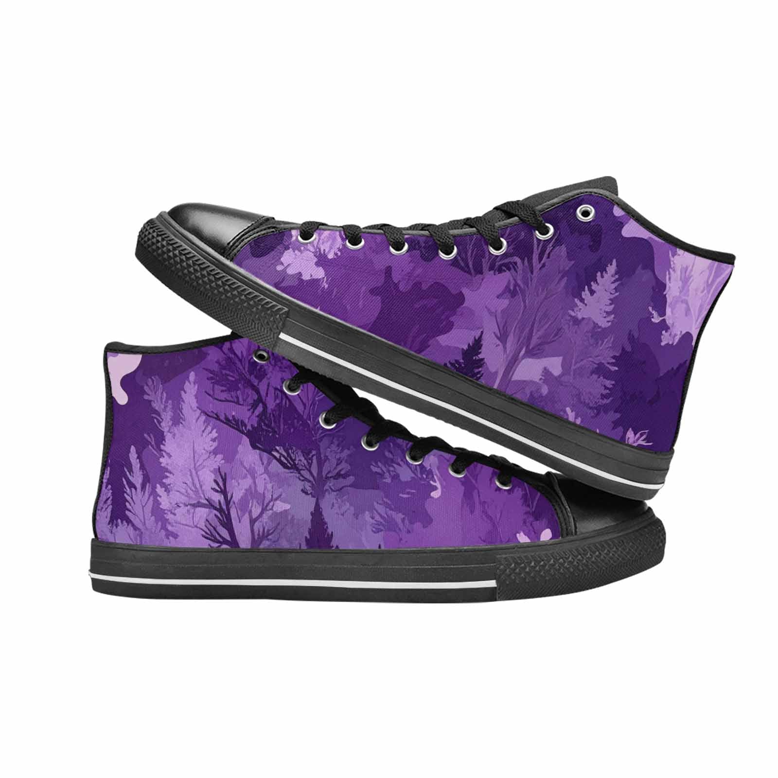 MEN'S Military Camouflage Blotch High Top Canvas Grunge Custom Shoes