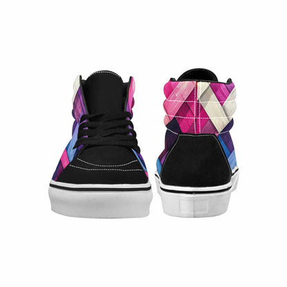 MEN'S Genderfluid Flag Color High Top Canvas Cottagecore Custom Sneakers