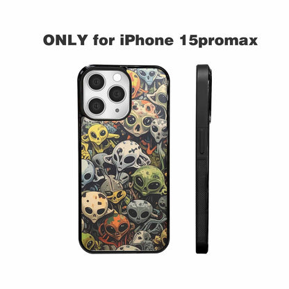 iPhone 15 Pro Max Case — Aliens Camo Aliens Pattern Hundreds Of, Custom Made Phone Cover