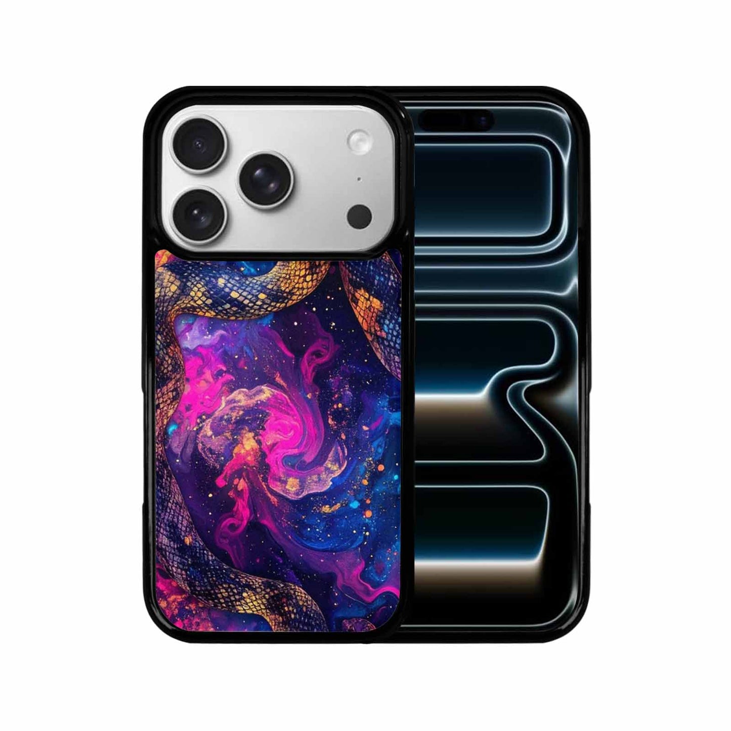iPhone 17 Pro Case — Snake Print Galaxy Seamless Pattern Animal, Customized Protective Case