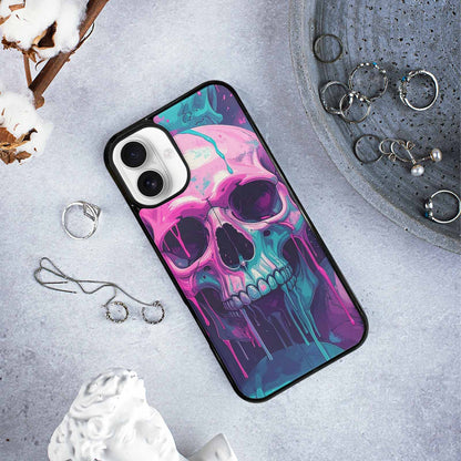 iPhone 16 Plus Case — 1000\'s Of Skulls Overlapping Each Other, Custom Designed Case Cover