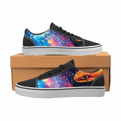 WOMEN'S Galaxy Snake Print Canvas Lace-Up Grunge Custom Shoes