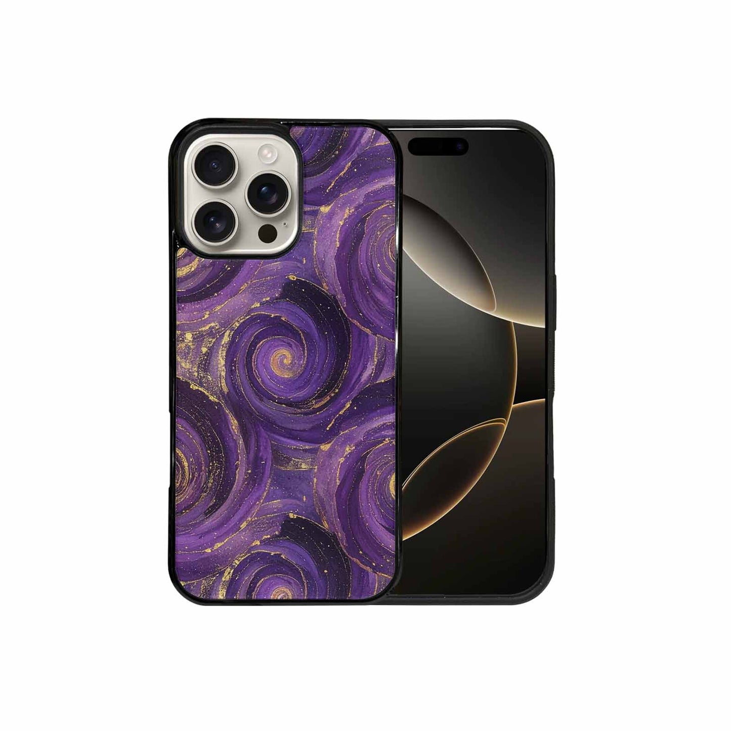 iPhone 16 Pro Max Case — Swirling Brushstroke Starry Night Texture Blended, Custom Phone Case